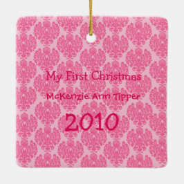 Mein erstes Weihnachtsgebäck in Pink Dots Foto Orn Keramikornament