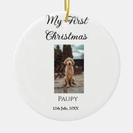 Mein erstes Weihnachtsgebäck mit dem Namen Hunde K Keramik Ornament