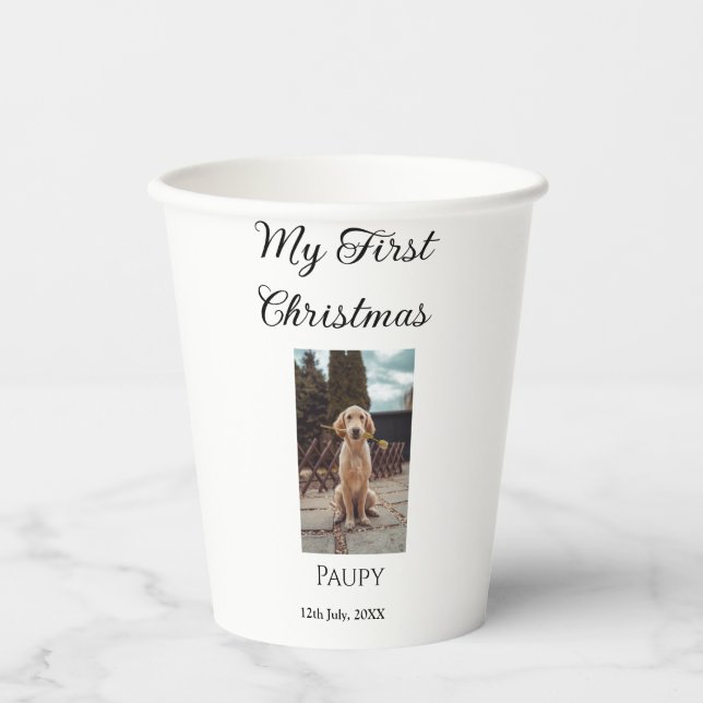 Mein erstes Weihnachtsgebäck mit dem Namen Hunde K Pappbecher (Vorderseite)