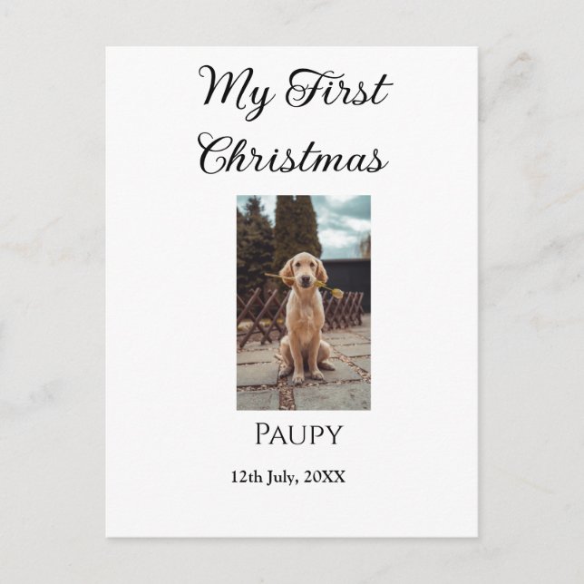 Mein erstes Weihnachtsgebäck mit dem Namen Hunde K Postkarte (Vorderseite)