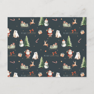 Mein erstes Weihnachtsgeschenk Santa Postkarte