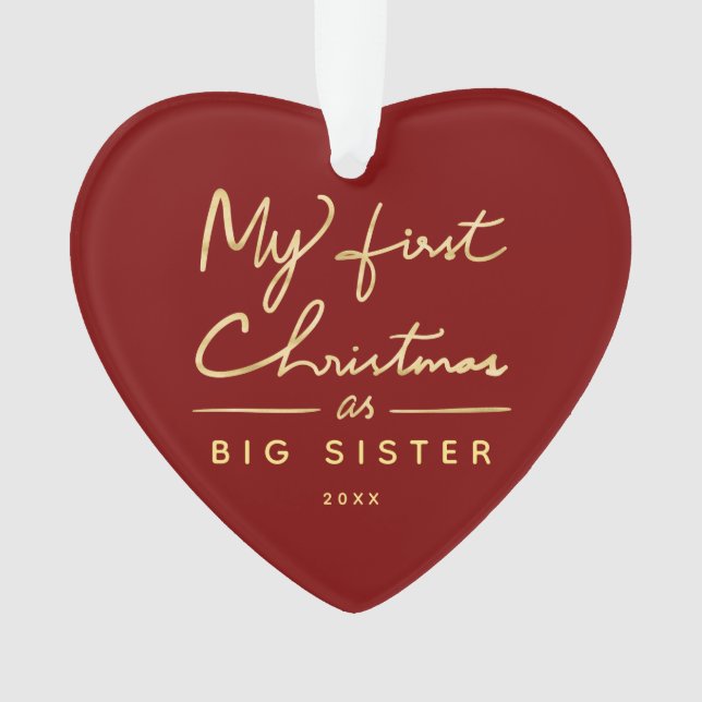 Mein erstes Weihnachtsgroße Ornament (Vorderseite)