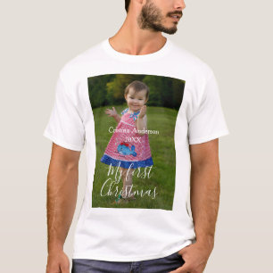 mein erstes Weihnachtsjungmädchen Foto Name Jahr s T-Shirt