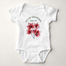 Mein erstes Weihnachtslied in der Poinsettia - Nam Baby Strampler