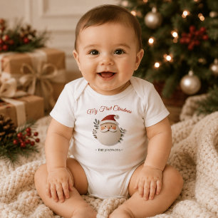 Mein erstes Weihnachtsmann-Weihnachten – Personali Baby Strampler