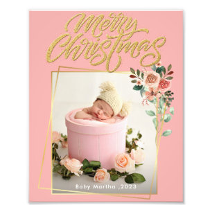 Mein erstes Weihnachtsnachtsnachtsjahr Baby-Foto-P Fotodruck