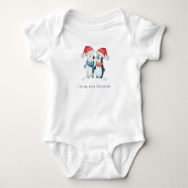 Mein erstes Weihnachtspenguin-Umarmung - Niedliche Baby Strampler