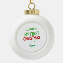 Mein erstes Weihnachtsschmuck Keramik Kugel-Ornament