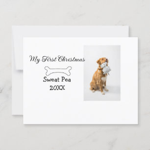 Mein erstes Weihnachtstiertier Foto Jahr Knochen Postkarte