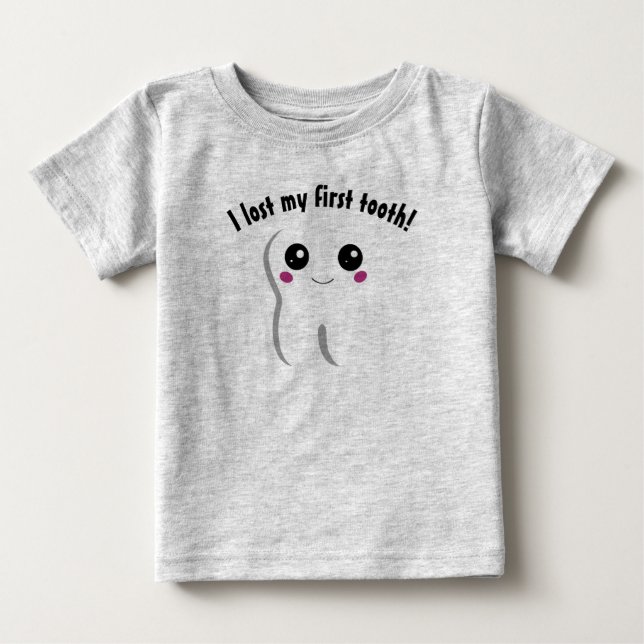 Mein erstes Zelt-Happy Lächeln Dental Tooth verlor Baby T-shirt (Vorderseite)