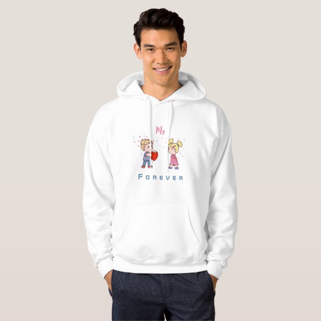 Mein ewig liebender Niedlicher Chibi Couple Hoodie (Vorne ganz)