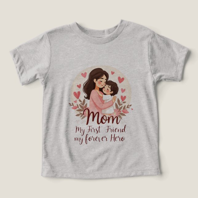 Mein ewiger Held | Design des T - Shirt der Mutter (Design Vorderseite)