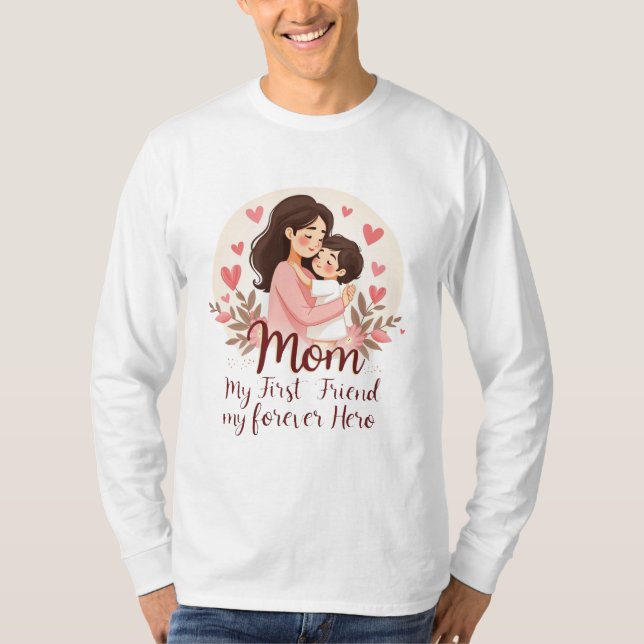 Mein ewiger Held | Design des T - Shirt der Mutter (Vorderseite)