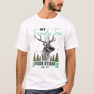 Mein Familienbaum Hirschjagd Jäger gibt Geschenke T-Shirt