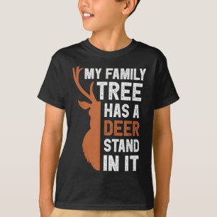Mein Familienstammbaum Hirsch Stand es lustig Jagd T-Shirt