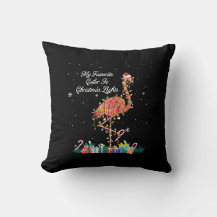 Mein Favorit ist Weihnachtslicht Kostüm Flamingo Kissen