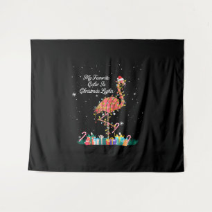 Mein Favorit ist Weihnachtslicht Kostüm Flamingo Wandteppich