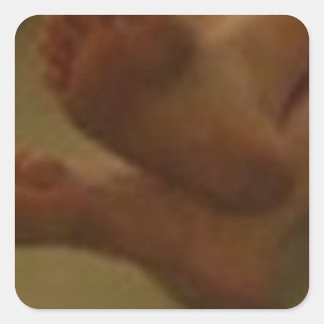 MEIN FEET AUFNEHMEN QUADRATISCHER AUFKLEBER (Vorderseite)