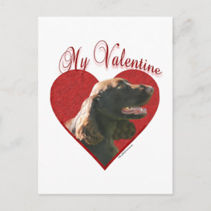Mein Feld Spaniel Valentine Feiertagspostkarte