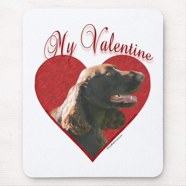 Mein Feld Spaniel Valentine Mousepad (Vorne)