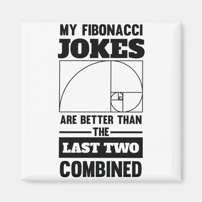 Mein Fibonacci Jokes Funny Math Spiral Joke Magnet (Vorne)