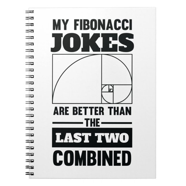 Mein Fibonacci Jokes Funny Math Spiral Joke Notizblock (Vorderseite)