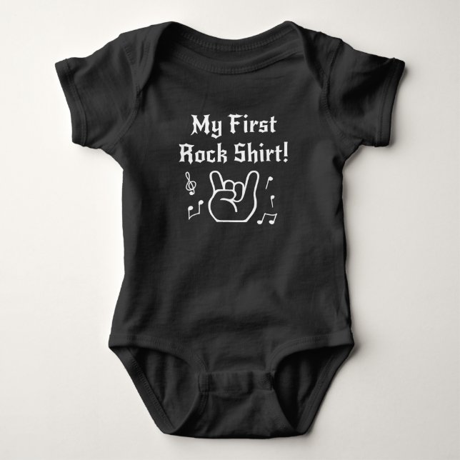 Mein First Rock Shirt! Baby Bodysuit Strampler (Vorderseite)