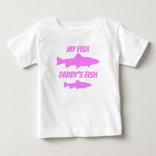Mein Fisch Papa Baby T-shirt (Vorderseite)