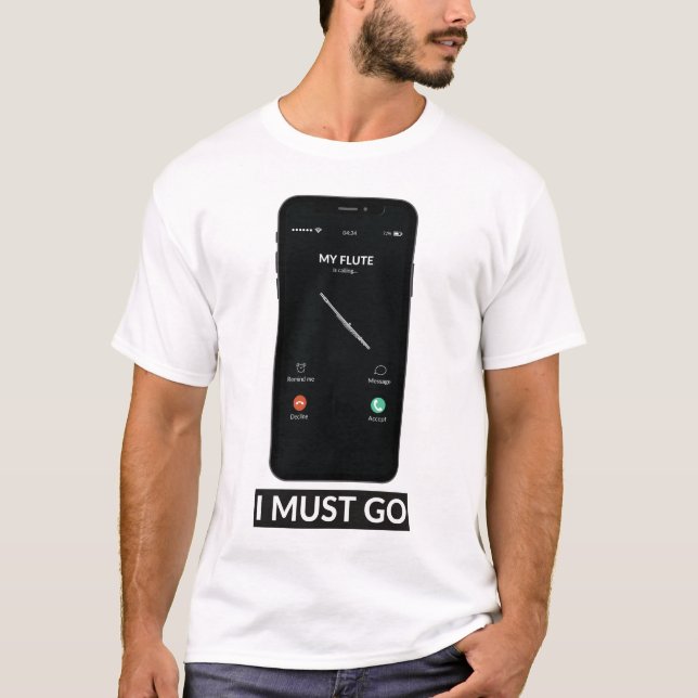Mein Flöte ist das laute Musikgeschenk T-Shirt (Vorderseite)