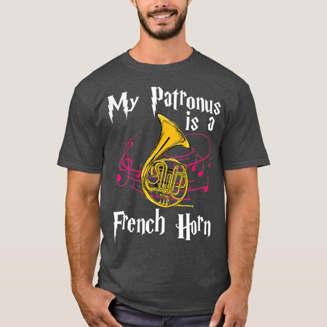 Mein Förderer ist ein französisches Horn-Funny-Mus T-Shirt (Vorderseite)