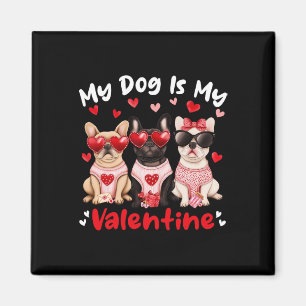 Mein französischer Bulldogge Hund ist mein Valenti Magnet