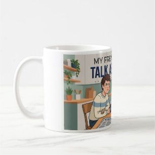 Mein Frenchie und ich sprechen über dich Lustiges  Kaffeetasse