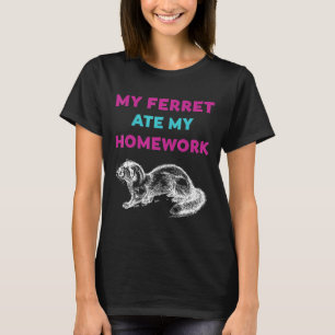Mein Frettchen aß meine Hausaufgaben Männer Kinder T-Shirt