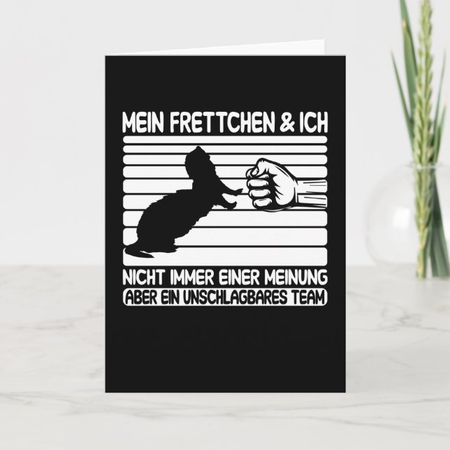 Mein Frettchen & ich sind unschlagbares Team Karte (Vorderseite)