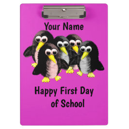 Mein Freund der Pinguin, Personalisiert für Kinder Klemmbrett