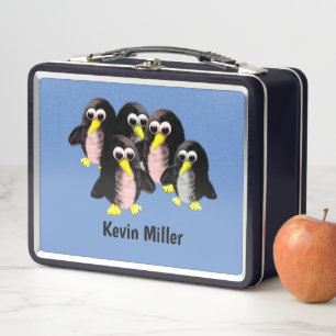 Mein Freund der Pinguin, Personalisiert für Kinder Metall Brotdose