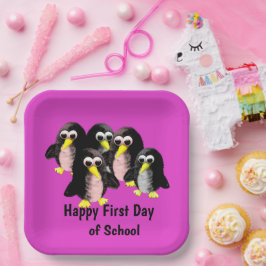Mein Freund der Pinguin, Personalisiert für Kinder Pappteller