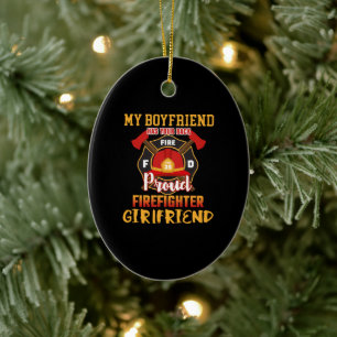 Mein Freund hat deinen auf den Rücken stolzen Feue Keramik Ornament