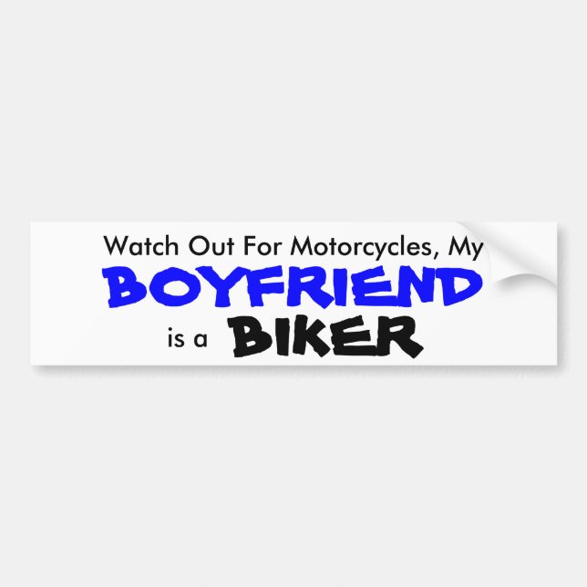 Mein Freund ist Biker-Autoaufkleber Autoaufkleber (Vorne)