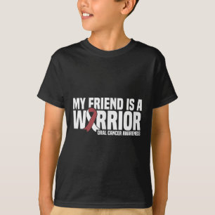 Mein Freund ist ein Burgunder-Krieger, weißer oral T-Shirt