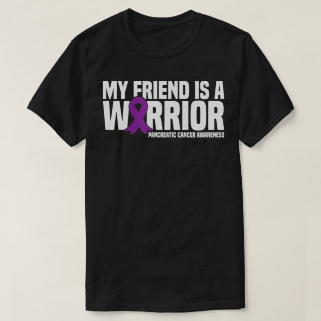 Mein Freund ist ein Krieger-Bauchspeicheldrüsenkre T-Shirt (Design vorne)