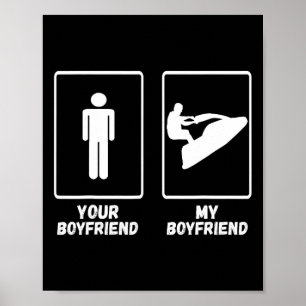 Mein Freund Jet-Ski-Fahren Jetski Jet-Skifahrer Wa Poster