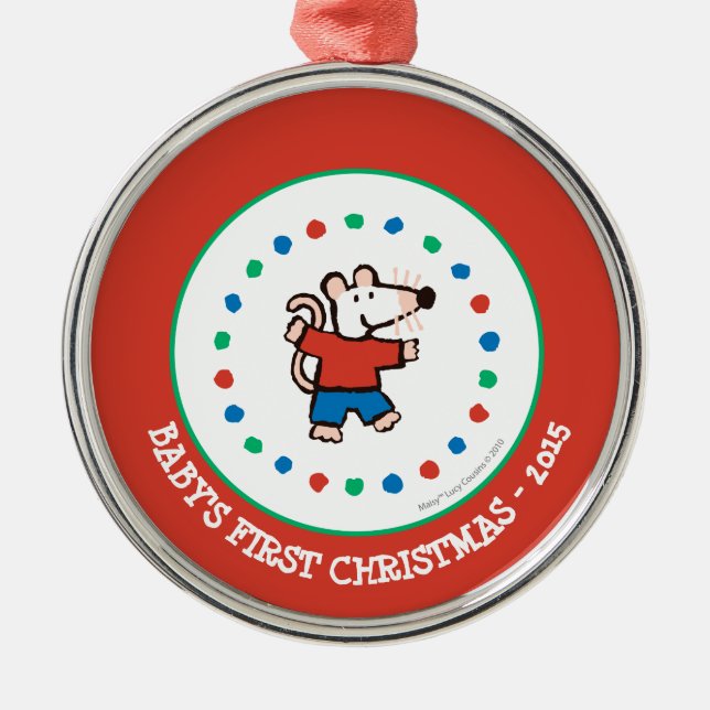 Mein Freund Maisy Silbernes Ornament (Vorne)