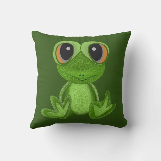 Mein Freund von Green Frog Kissen (Rückseite)