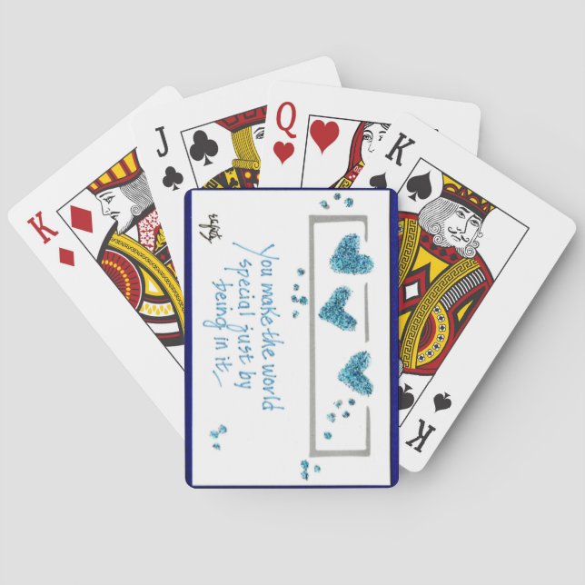 Mein Freund: "You Make the World Special" Spielkarten (Rückseite)