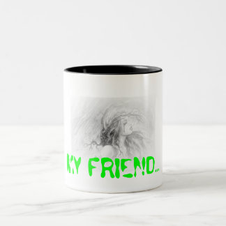 MEIN FREUND. ZWEIFARBIGE TASSE