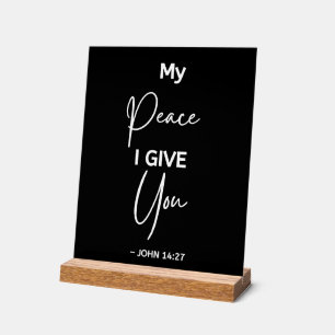 Mein Frieden gebe ich euch Jesus Zitat Acrylschild