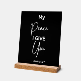 Mein Frieden gebe ich euch Jesus Zitat Acrylschild