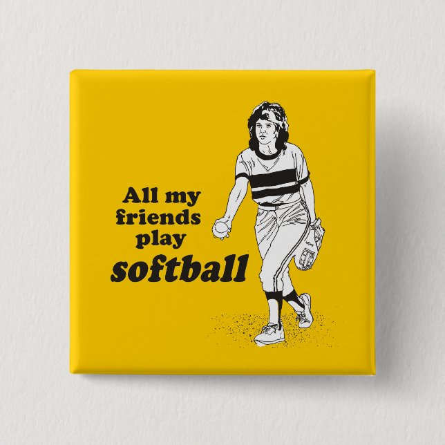 Mein ganzer Freundspiel-Softball Button (Vorderseite)
