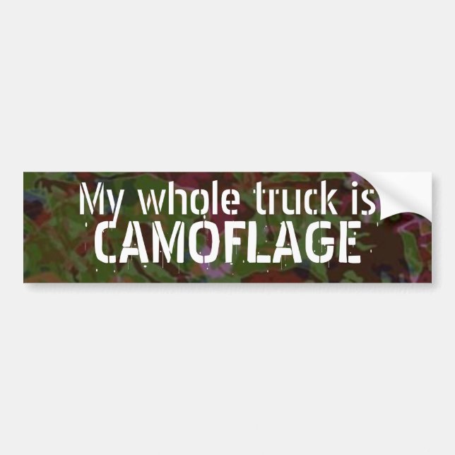 Mein ganzer LKW ist, CAMOFLAGE Autoaufkleber (Vorne)